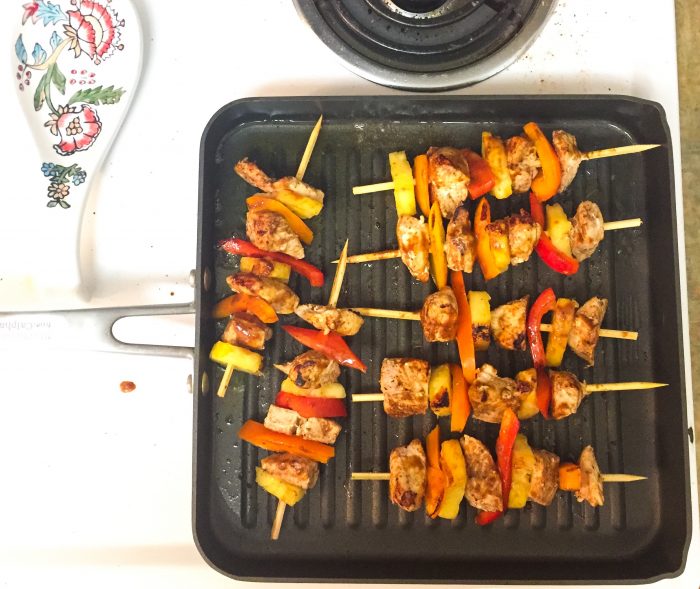 Barbecue Chicken and Pineapple Skewers