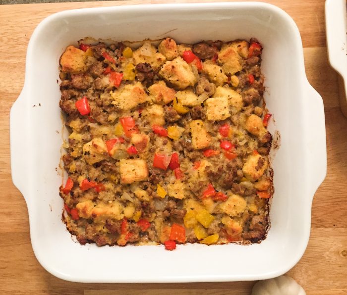 Gluten-free italian sausage and cornbread stuffing