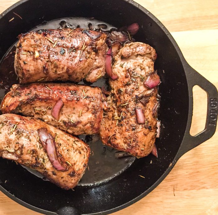 balsamic and rosemary pork loin