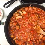 easy mushroom and turkey bolognese