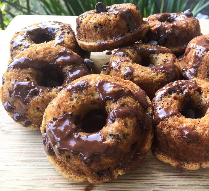 Peanut Butter and Banana Paleo Pancake Doughnuts